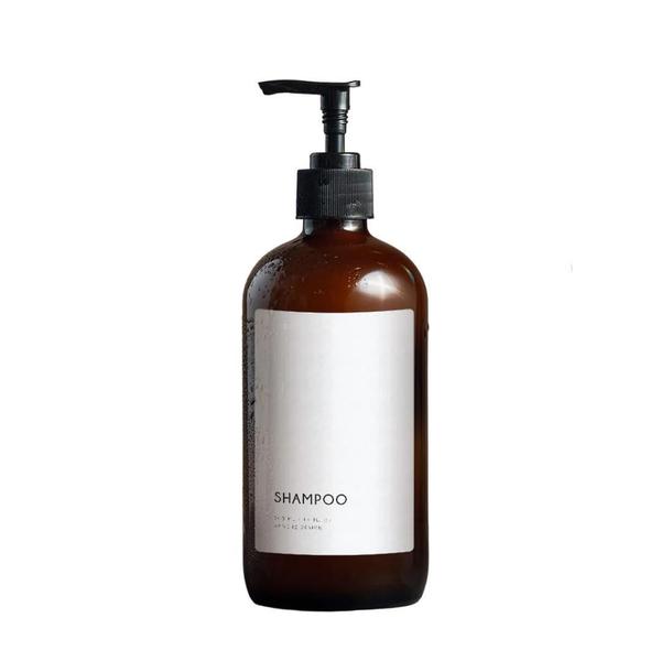 Imagem de Frasco Âmbar Minimal Shampoo - 500Ml Branco