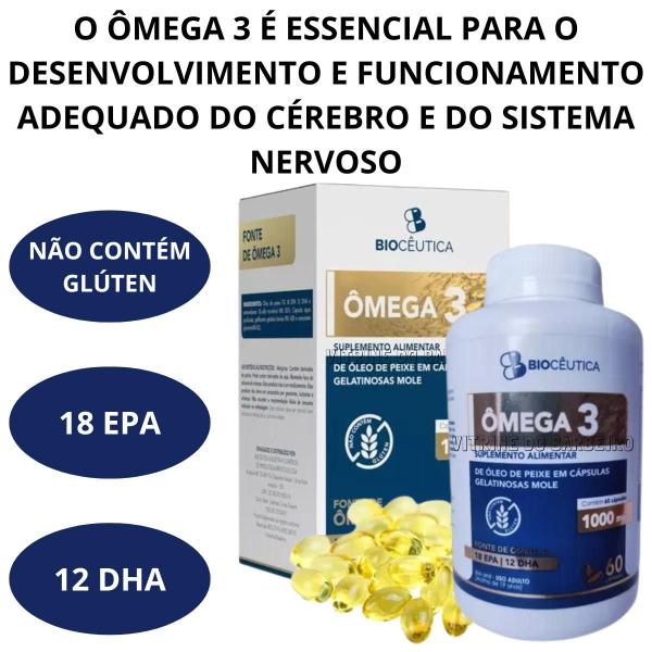 Imagem de Frasco Com 60 Cápsulas Ômega 3 Suplemento Alimentar 1000mg!!