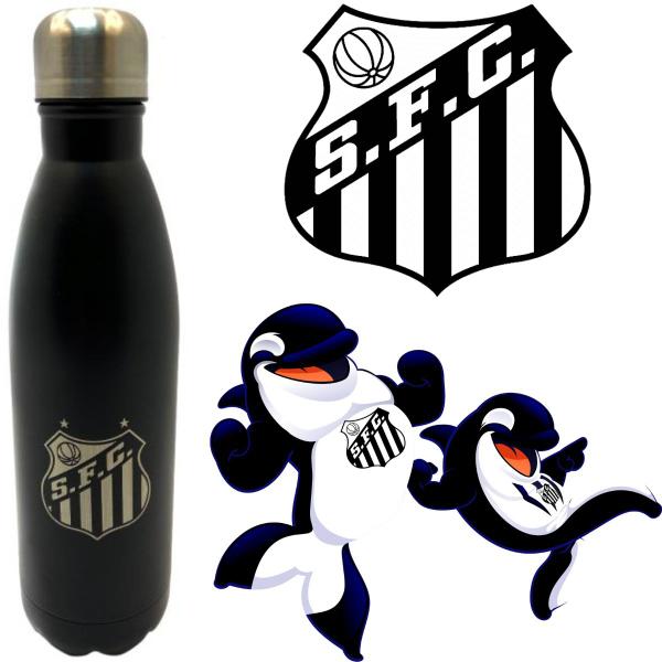 Imagem de Frasco de Aço Inoxidável Santos 750ml Ideal Para Esportes Entrega Rápida