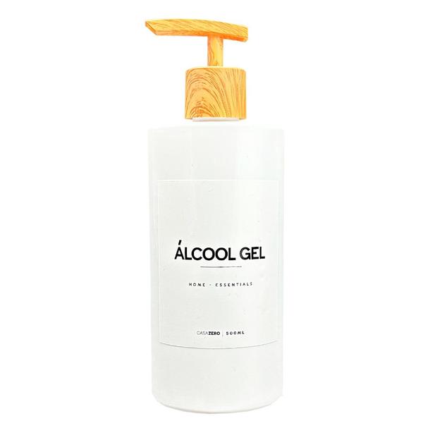Frasco de Plástico 500ml Premium Branco/Bambu - Casa e Decoração - Casa Zero Imagem de Frasco de Plástico 500ml Premium Branco/Bambu - Casa e Decoração