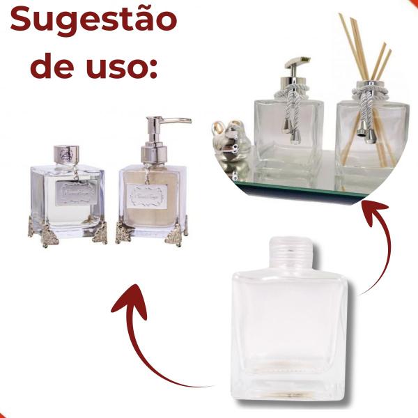 Imagem de Frasco De Vidro Para Aromatizador Quadrado 150Ml