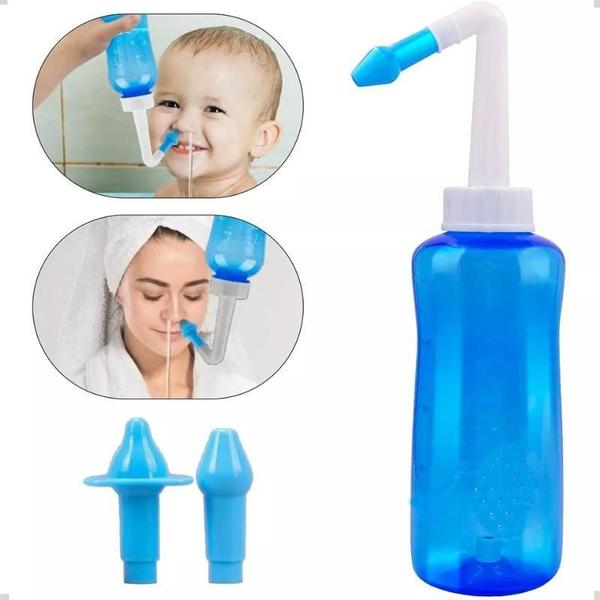 Frasco Limpador Nariz Lavagem Nasal 2 Bicos Inalador - Limpador Nasal Imagem de Frasco Limpador Nariz Lavagem Nasal 2 Bicos Inalador