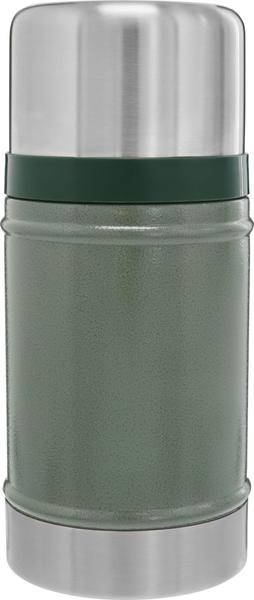 Imagem de Frasco para alimentos STANLEY Classic Hammertone Green 700mL isolado a vácuo