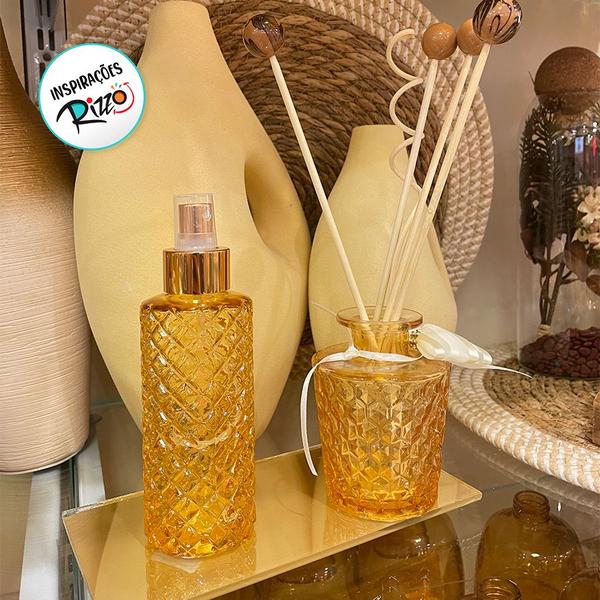 Frasco para Aromatizador de Vidro - Cinza Fumê - 150ml - 1 unidade - Rizzo Imagem de Frasco para Aromatizador de Vidro - Cinza Fumê - 150ml - 1 unidade - Rizzo