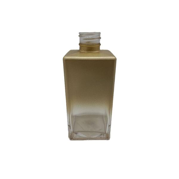 Imagem de Frasco para aromatizador de Vidro Quadrado - Square Ouro - 250ml - 1 unidade - Rizzo