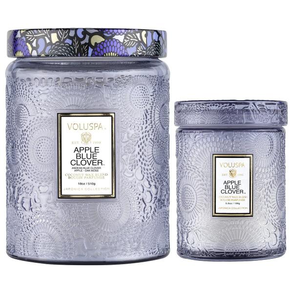 Imagem de Frasco pequeno Candle Voluspa Apple Blue Clover Scent 50h Burn