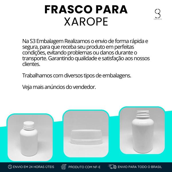 Imagem de Frasco Plástico 250ml Tampa Lacre Resistente 2 Unidades