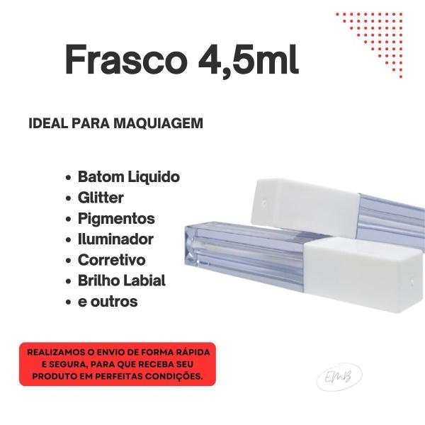 Imagem de Frasco Quadrado Gloss Labial Vio 4,5Ml Resistente 50 Unds