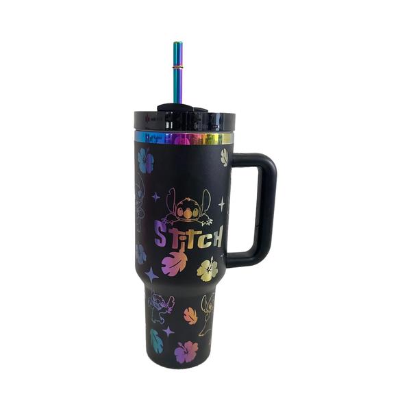 Imagem de Frasco Térmico de Aço Inoxidável 40oz Disney Stitch - Copo para Viagens e Esportes