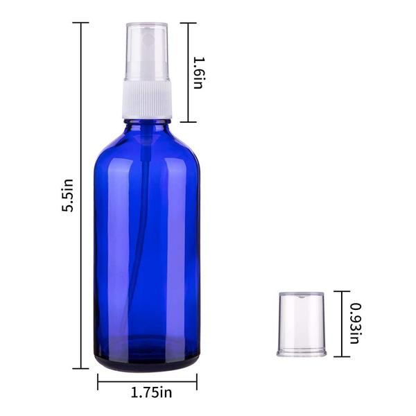 Imagem de Frascos de spray Hydior Glass para óleos essenciais, pacote com 2 unidades de 100 ml