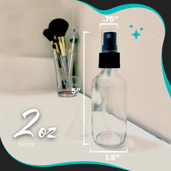 Imagem de Frascos de spray Nevlers Clear Glass 60 ml Ultra Fine Mist, pacote com 48