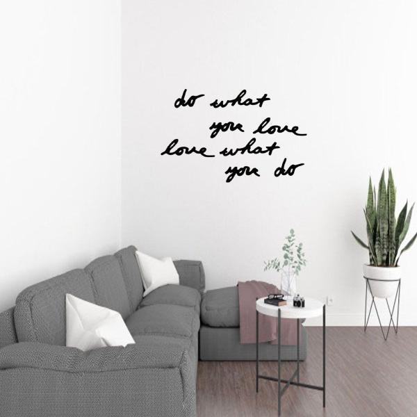 Imagem de Frase de Parede Do What You Love Letras Palavras Em Mdf Preto Fosco Decortaivo Faça o que você ama