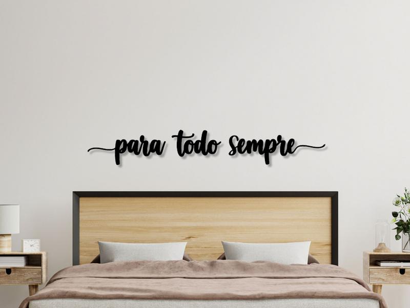 Imagem de Frase Decorativa Escrita Para Todo Sempre Apliques