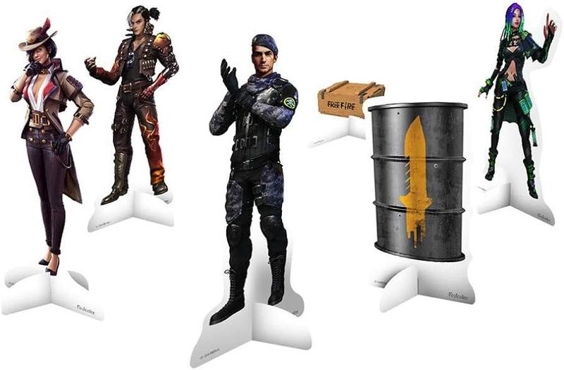 Free Fire Decoracao de Mesa Aniversario 8 Unidades - festcolor Imagem de Free Fire Decoracao de Mesa Aniversario 8 Unidades