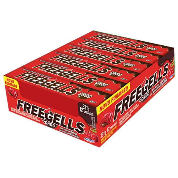 Imagem de Freegells Drops Cereja com Chocolate c/12 - Riclan