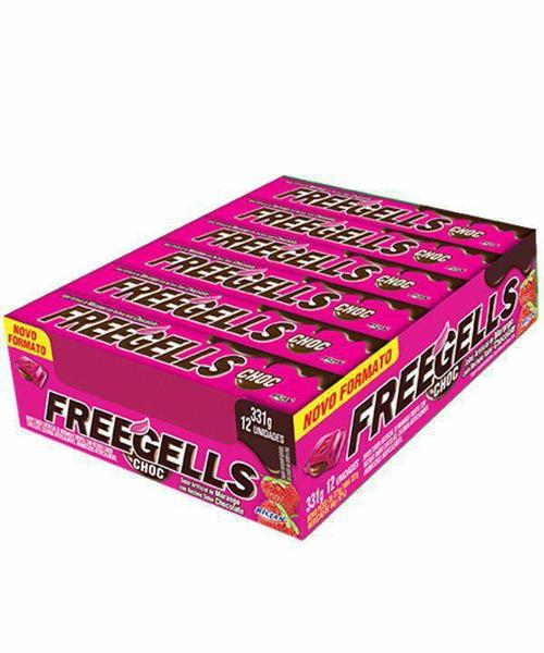 Imagem de Freegells Drops Morango com Chocolate c/12 - Riclan