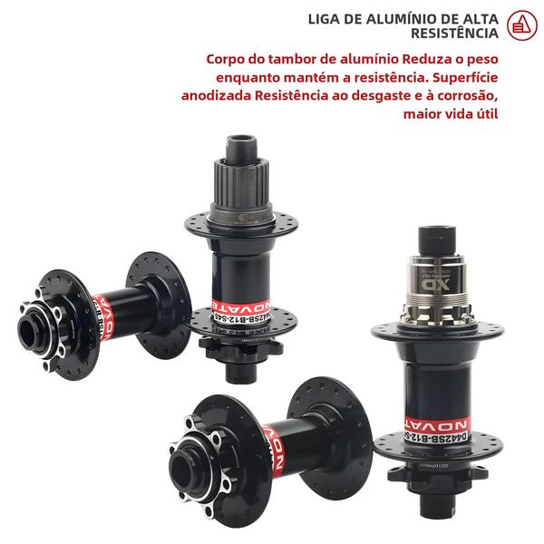 Freehub Boost Thru Novatec MTB - 32 Furos, HG/MS/XD, 8-12 Velocidades Imagem de Freehub Boost Thru Novatec MTB - 32 Furos, HG/MS/XD, 8-12 Velocidades