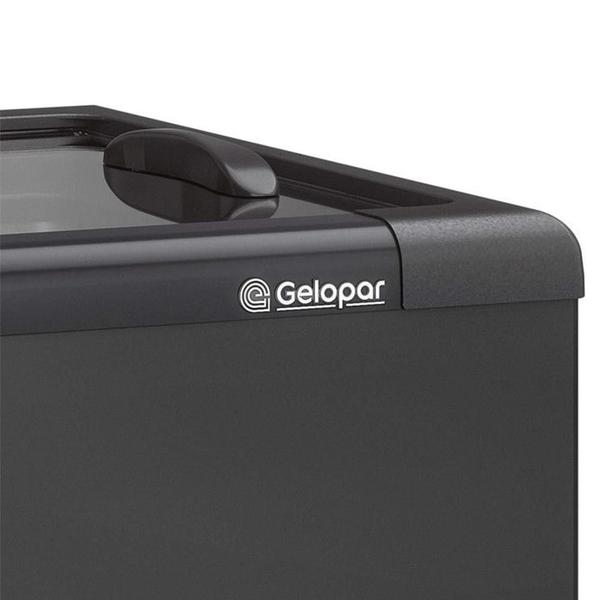 Imagem de Freezer/Conservador Horizontal All Black GHD-200 LB PR- Dupla Ação 210 Litros Led Perimetral - Gelopar