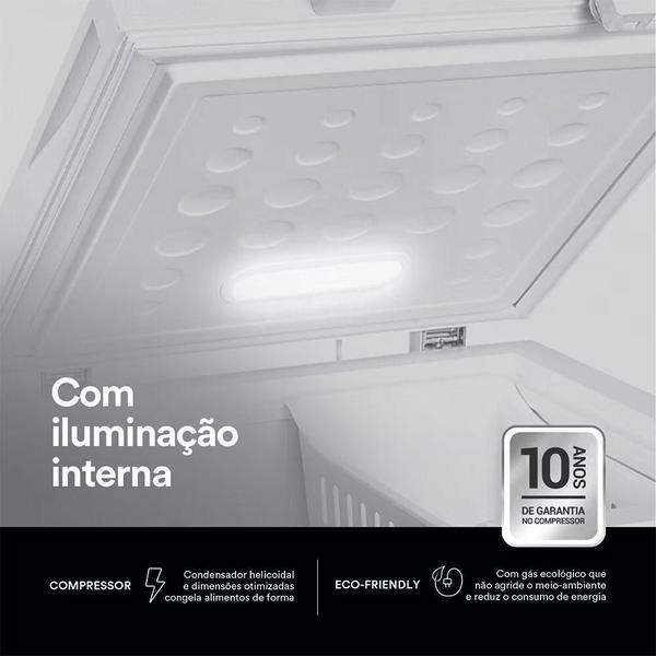 Imagem de Freezer / Conservador Horizontal Dupla Acao Eco Gelo 205l Efh300x 220v - Eos