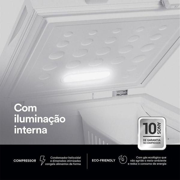 Imagem de Freezer e Conservador Horizontal EOS 205 Litros Efh300X 110V