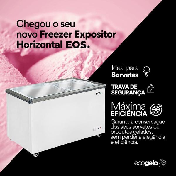 Imagem de Freezer Expositor Horizontal EOS 320L Dupla Ação Eeh400 110V