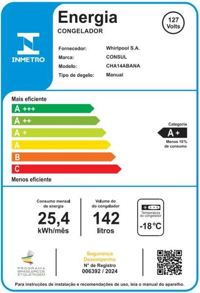 Imagem de Freezer Horizontal Consul 142L - CHA14AB