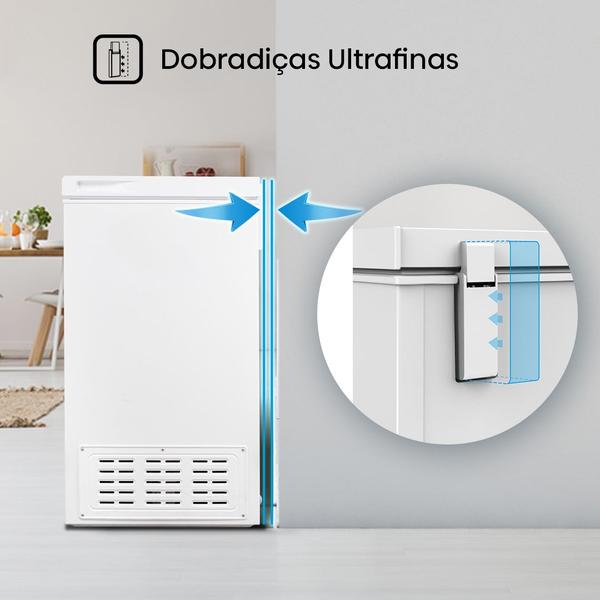 Freezer Horizontal Hisense 142 litros FC185NW 1 Porta Branco Imagem de Freezer Horizontal Hisense 142 litros FC185NW 1 Porta Branco