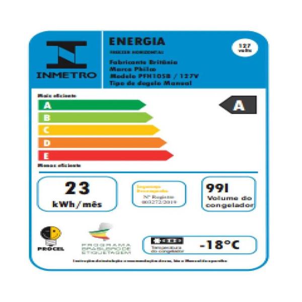 Imagem de Freezer Horizontal Philco 99 Litros PFH105B Degelo Manual Branco