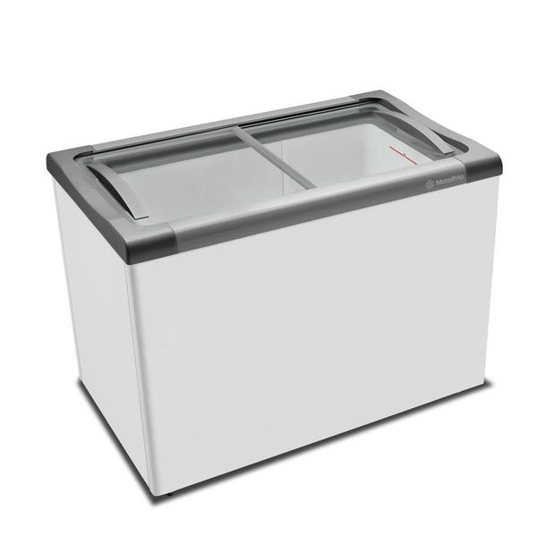 Imagem de Freezer Horizontal Porta de Vidro 290 Litros Metalfrio NF30S Branco 127V