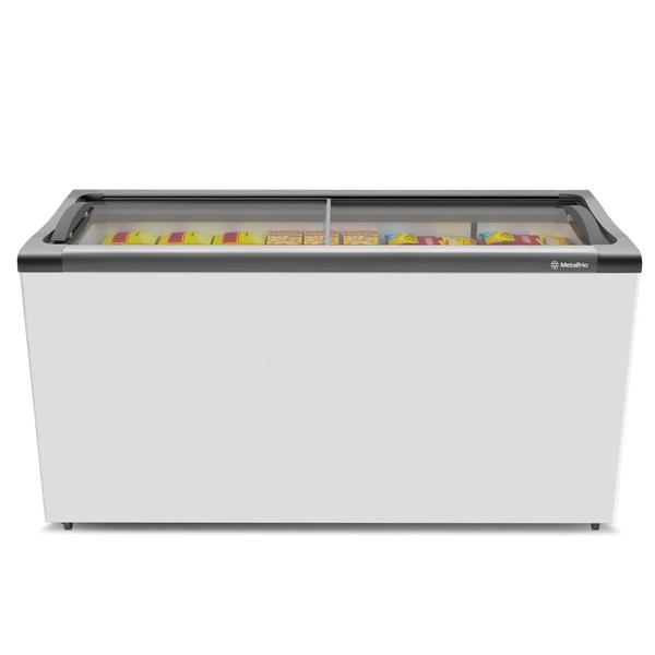 Imagem de Freezer Horizontal Porta de Vidro 491 Litros Metalfrio NF55S Branco 220V