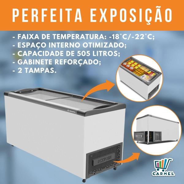 Imagem de Freezer Horizontal Tampa De Vidro Refrigerador De 505 Litros NF55 - Metalfrio