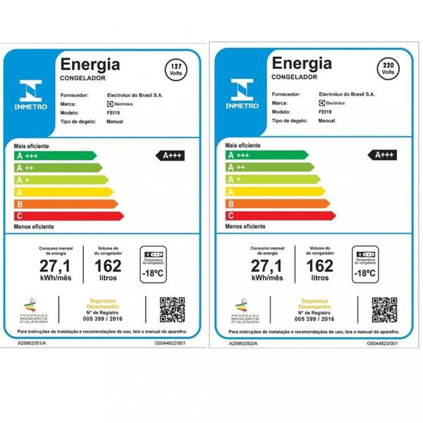 Imagem de Freezer Vertical Electrolux 1 Porta FEI19 162L