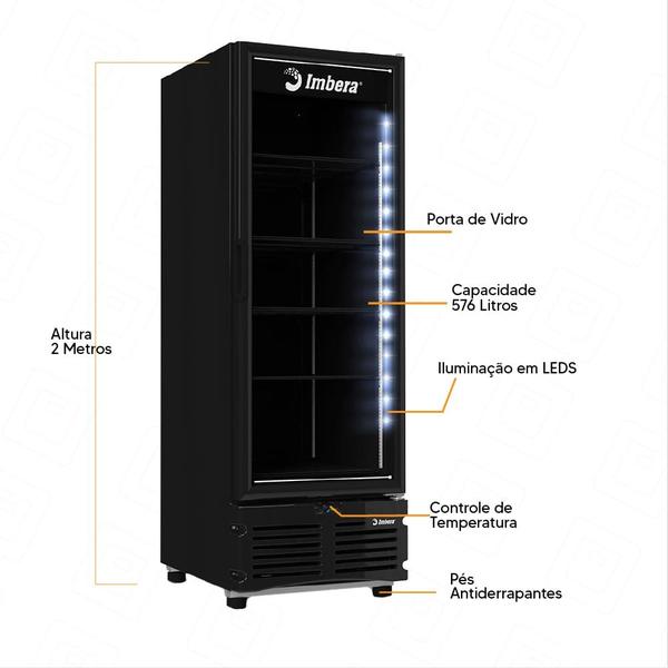 Imagem de Freezer Vertical Imbera EVZ21 576 Litros Full Black Preto - 220V