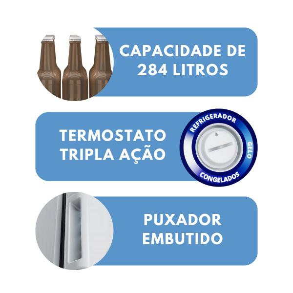 Imagem de Freezer Vertical Tripla Ação 284L Refrigerador Conservador VCET 284C Fricon