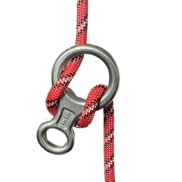 Imagem de Freio 8 Oito Aço Inox 100Kn Descensor Para Corda Rapel Alpinismo Trabalho em Altura Epi Com Certificado