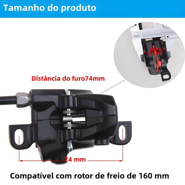 Imagem de Freio a Disco Hidráulico Shimano MT200 MTB - 145cm (Dianteira/Traseira)