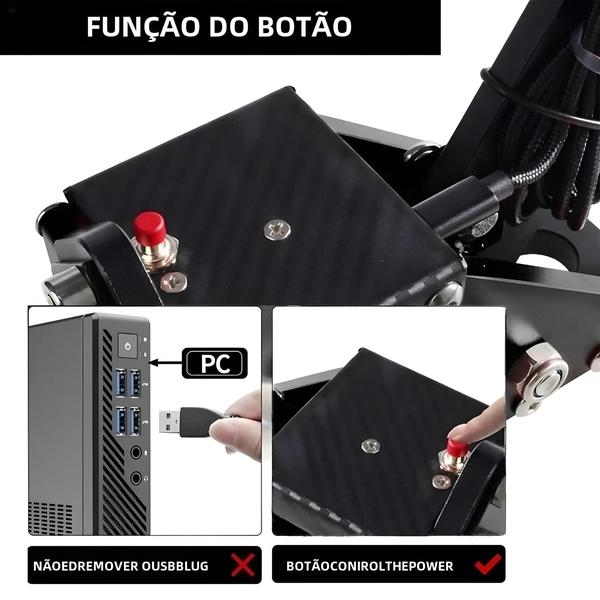 Imagem de Freio de Mão USB Universal para Jogos de Corrida - Compatível com G25/G27/G29/T300/T500/Fanatec/Dirt Rally