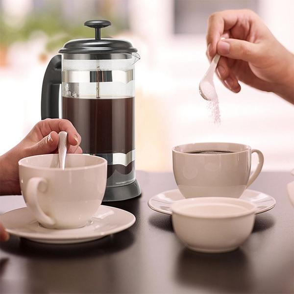 Imagem de French Press Coffee Make Pot Machine Coffeeware Barista Jug Espresso Maker Professional Kettle For Tea Milk Stainlesssteel Glass Potes de Café