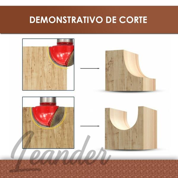 Imagem de Fresa Ball Nose (redonda) 6x16mm Para Madeira E Mdf - Cnc