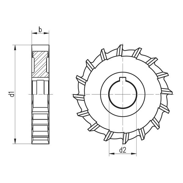 Imagem de Fresa Circular, Corte 3 Lados - 50x4x16x14 - DIN 885 BH - 1202