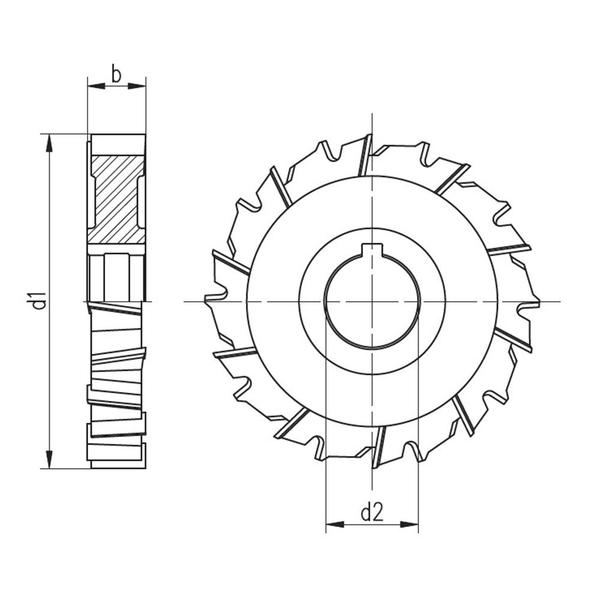 Imagem de Fresa Circular, Corte 3 Lados - 63 x 8 x 22 x 18 - DIN 885 AH - 1212