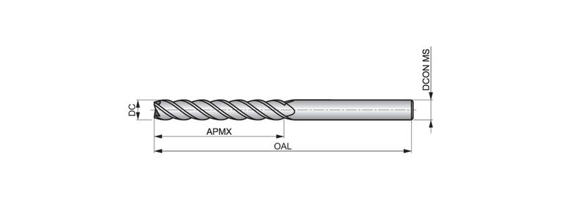 Imagem de Fresa De Metal Duro 6.0 - 4 Cortes Dormer