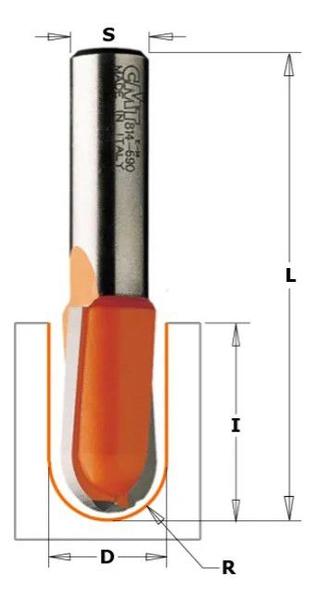 Imagem de Fresa De Widea Para Canto 6 X 12,7 X 3mm Cmt - 71406011