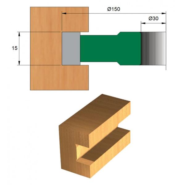 Imagem de Fresa de Widea para Ranhura 150 mm x 15 mm 06Z - 180025