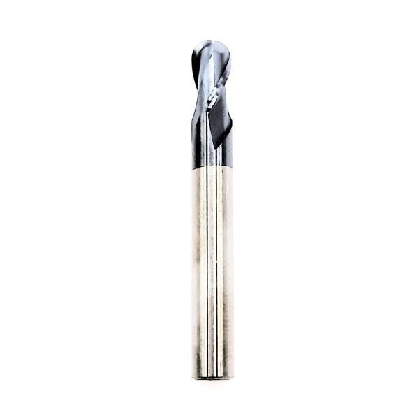 Imagem de Fresa Esférica Metal Duro 2 Cortes Com 45HRC 2.5mm x 5mm cobertura TiAlN