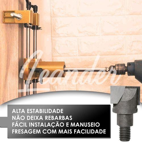 Imagem de Fresa Para Abertura Gabarito Porta Aplicação Fechadura 18mm