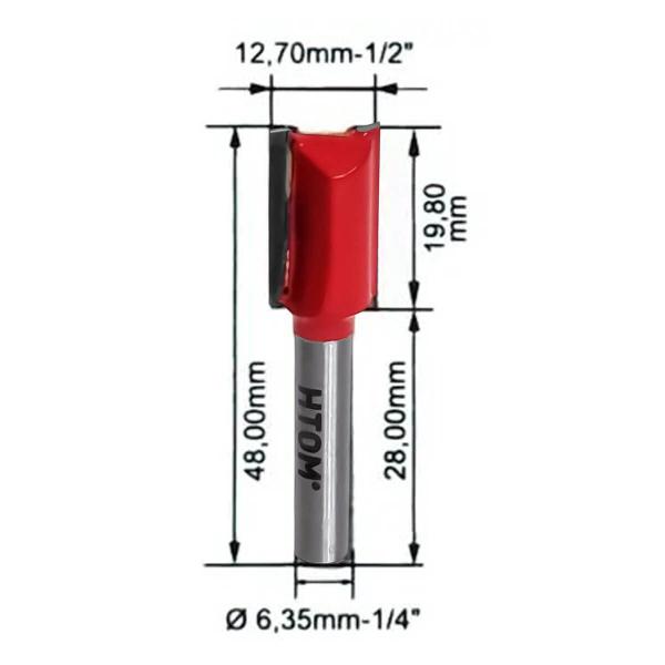 Imagem de Fresa Para Tupia Reta 1/2'' HTOM