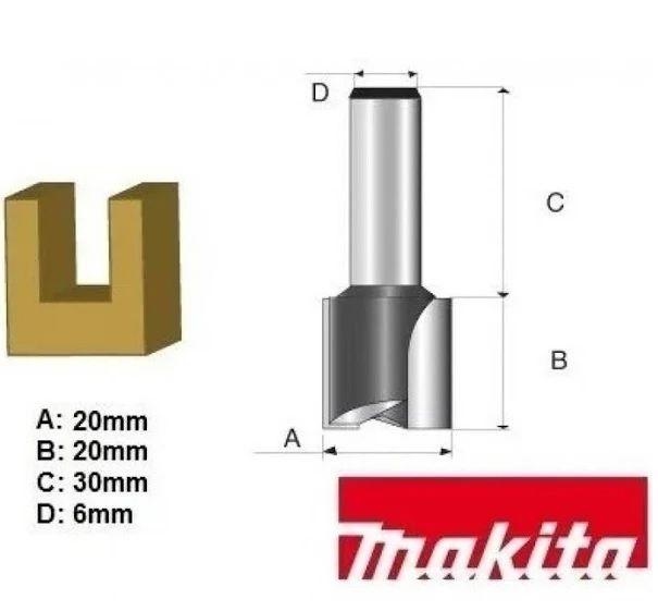 Imagem de Fresa Paralela Dupla Haste 6MM Corte 20MM D-09313 Makita