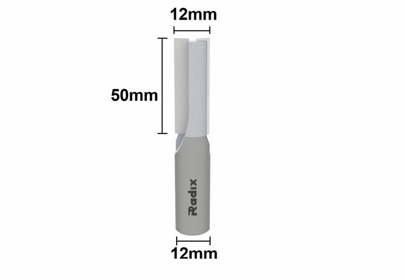 Imagem de Fresa Reta para Tupia 12mm x 50mm Haste 12mm 151250.06 Radix