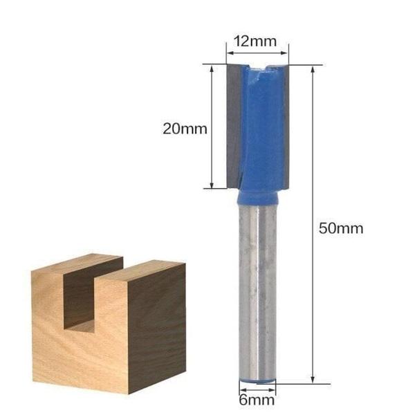 Imagem de Fresa Reta Para Tupia Haste 6Mm Corte 12Mm X 20Mm